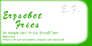 erzsebet frics business card